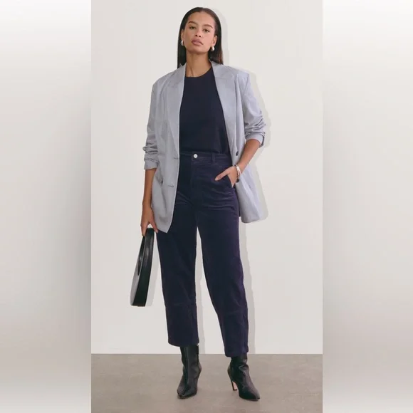 Everlane - The Utility Barrel Pant - Navy Corduroy - Size 6 - Picture 14 of 15